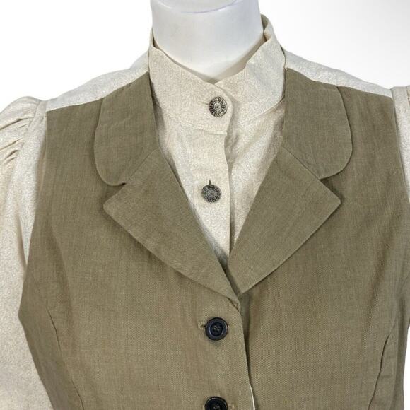 Wah Maker Old Western Frontier Set Womens Small Riding Pants Blouse Vest Costume - Picture 5 of 12